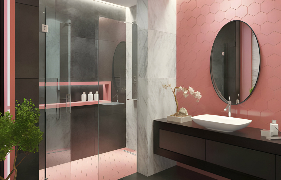 Goodbye Bland, Hello Beautiful: Pink Tiles Add Personality to Your Home!